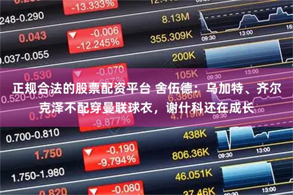 正规合法的股票配资平台 舍伍德：乌加特、齐尔克泽不配穿曼联球衣，谢什科还在成长